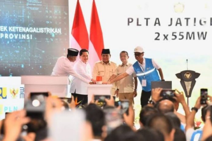 Presiden Prabowo Subianto meresmikan dua proyek migas, Forel dan Terubuk, yang merupakan bagian dari Blok South Natuna Sea Block B, Jumat (16/5/2025).