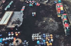 Tempat Kejadian Perkara kasus pencemaran limbah PT. NTS di Bekasi, Jawa Barat. Foto: Kementerian Lingkungan Hidup dan Kehutanan (KLHK).