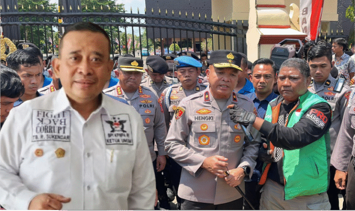 Ketua Umum BPI KPNPA RI Rahmad Sukendar mengapresiasi langkah Kapolda Banten Brigjen Pol Hengki yang turun langsung menemui massa aksi dari pengemudi ojek online (Ojol) dan masyarakat.