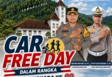 Polres Sawahlunto Gelar Car Free Day dan Doorprize Menarik Sambut Hari Bhayangkara ke-80 Kapolres Sawahlunto AKBP Simon Yana Putra, S.I.K., M.H., melalui Ketua Pelaksana kegiatan yang juga Kasat Lantas Polres Sawahlunto, IPTU Roy Capri Tiskartono, S.H., M.H., mengatakan bahwa kegiatan tersebut merupakan bentuk nyata komitmen Polri dalam membangun kedekatan dengan masyarakat melalui kegiatan yang bersifat edukatif, rekreatif, dan menyehatkan.